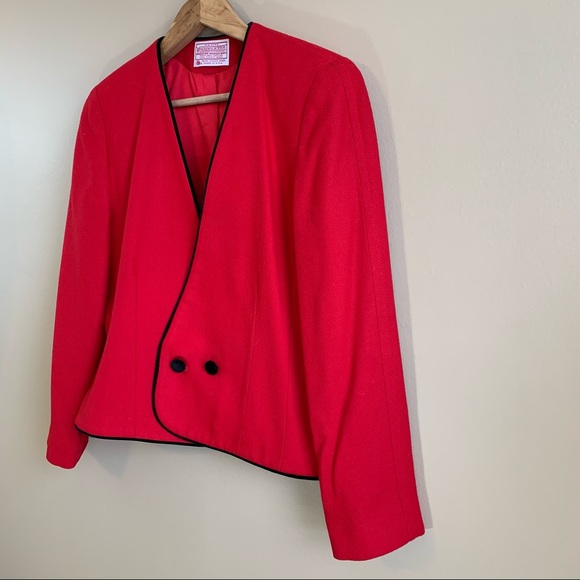 Vintage Pendleton Red Wool Black Velvet RELISTED - Picture 8 of 11